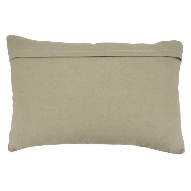 Natural Cotton Net Design Square Throw Pillow