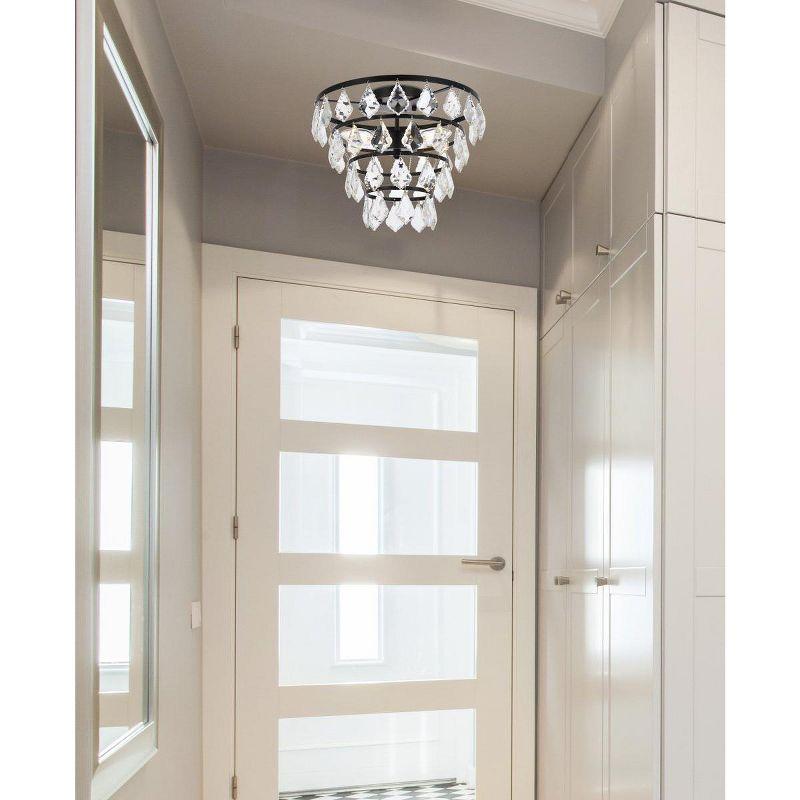 Elegant Lighting Ella 14 inch flush mount in black