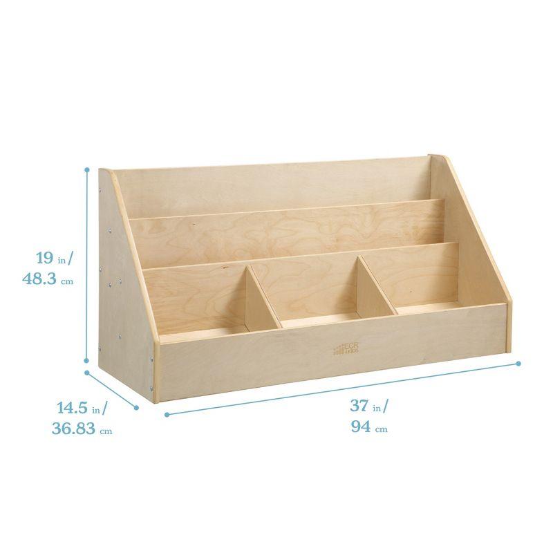 ECR4Kids ECR4Kids 5-Compartment Easy to Reach Book Display, Classroom Storage, Natural