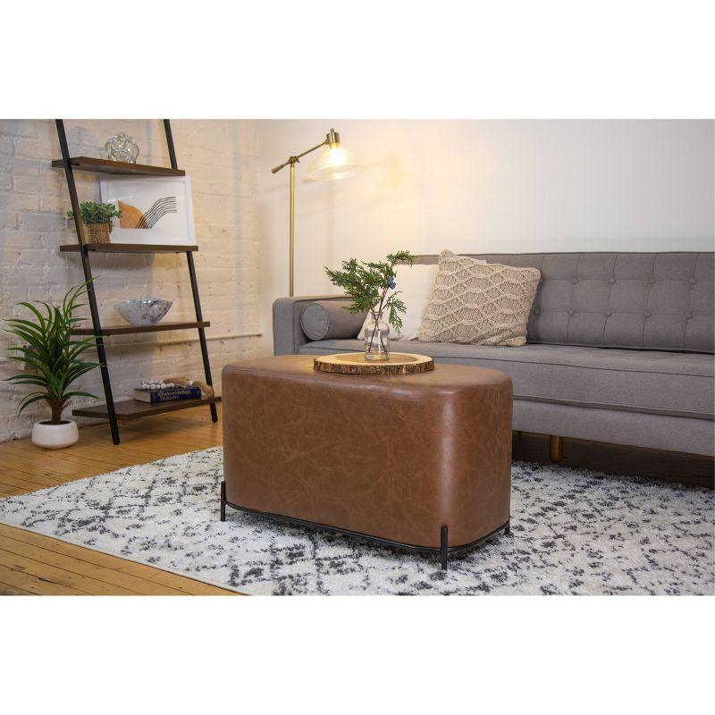 Degen Faux Leather Upholstered Bench