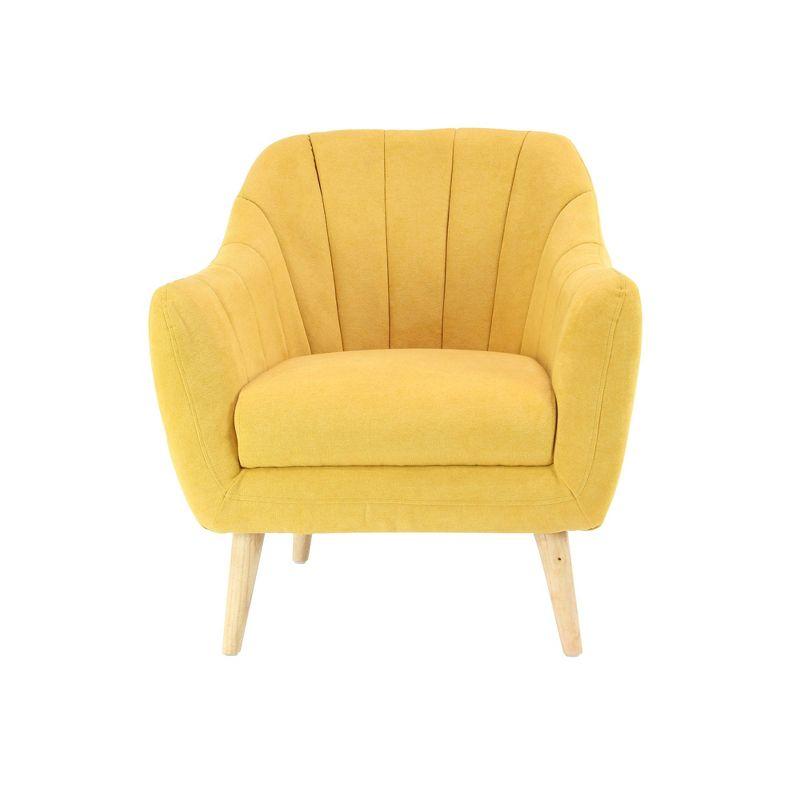 32" x 30" Modern Fabric Accent Chair Yellow - Olivia & May