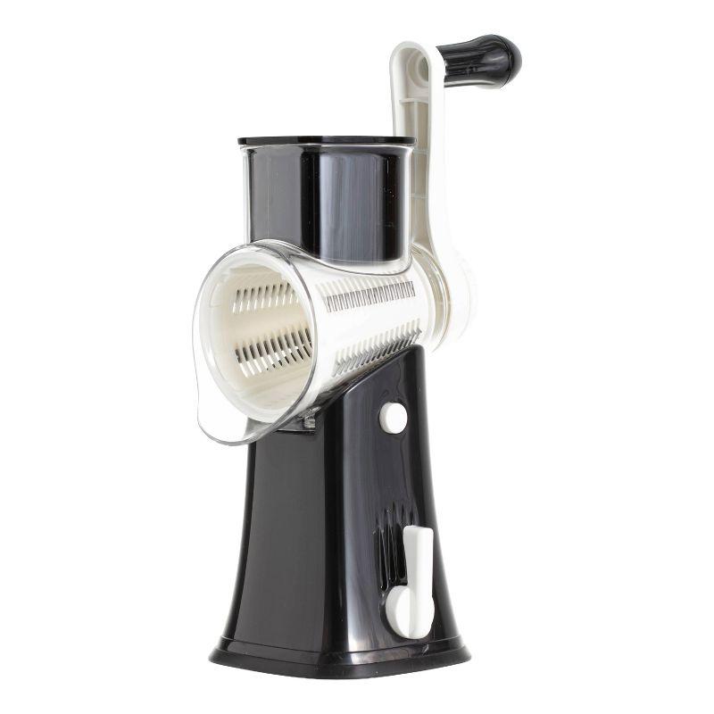 Rotary Cheese Grater with Handle, Manual Cheese Shredder Strong Suction Base. Kitchen Mandoline Vegetable Slicer. Grater for Fruit, Vegetables, Nuts