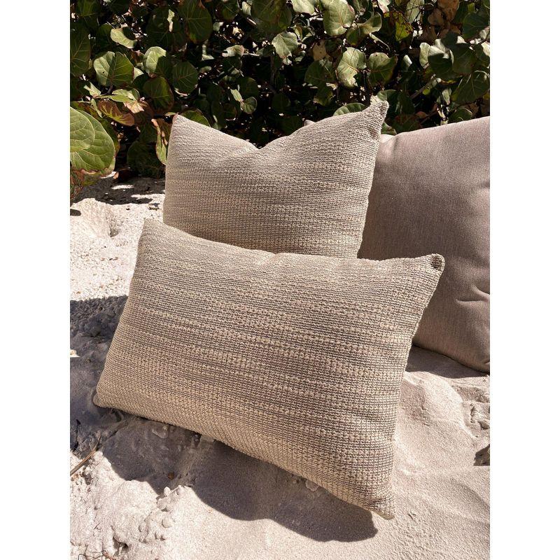 Natural Waves Mocha Indoor and Outdoor Pillow