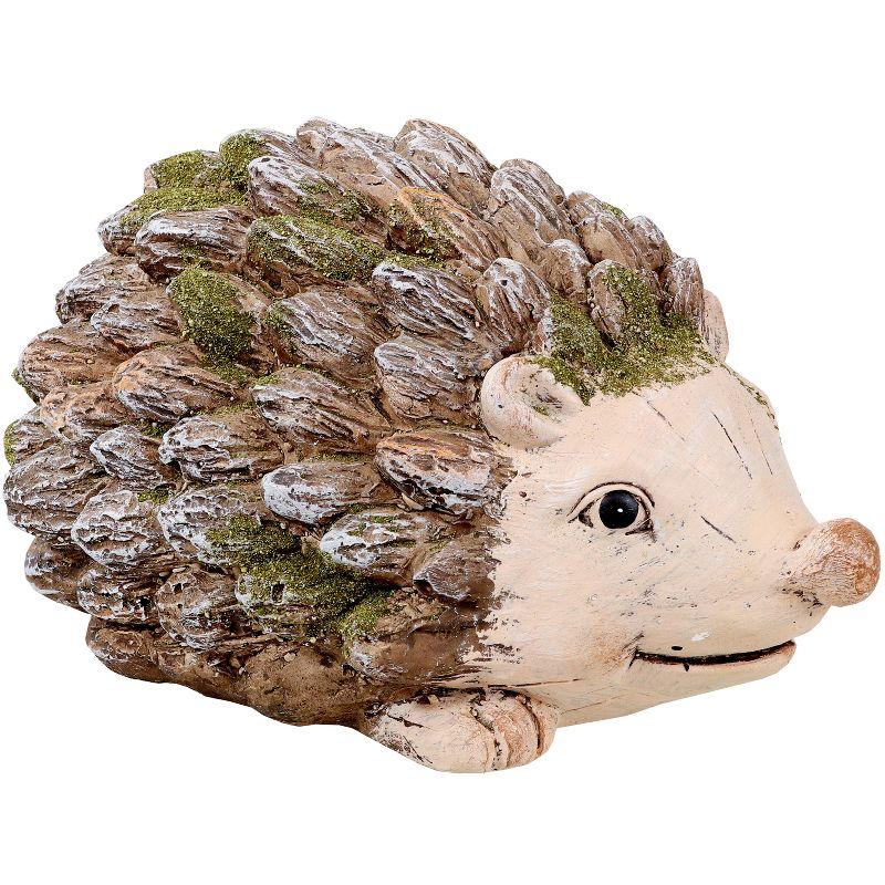 Hazel the Hedgehog 7" Brown Ceramic Outdoor Statue