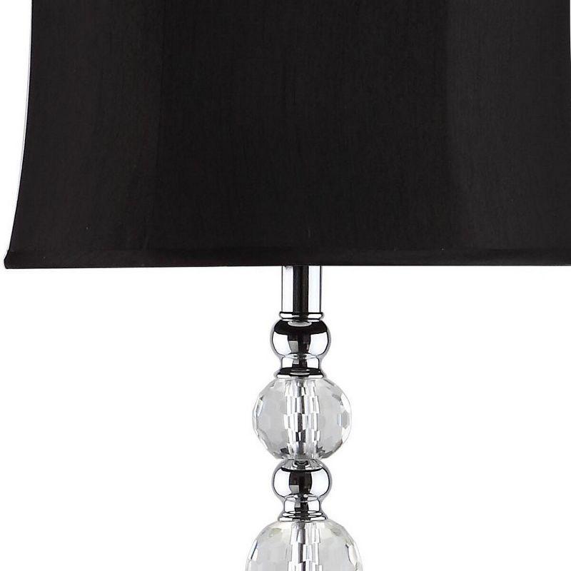 Venezia 61" Black and Chrome Crystal Floor Lamp