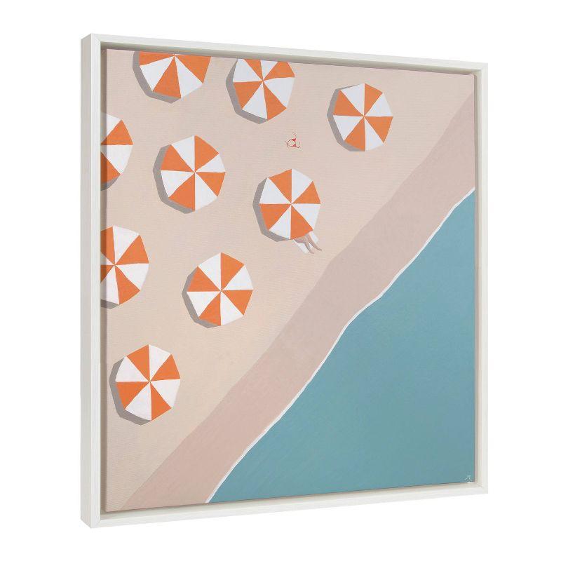 22" x 22" Sylvie The Early Bird by Rachel Dowd Framed Wall Canvas White - Kate & Laurel All Things Decor