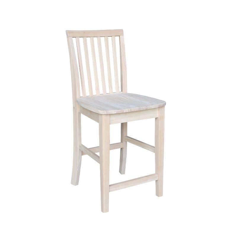 Adjustable Natural Parawood Mission 24" Counter Stool