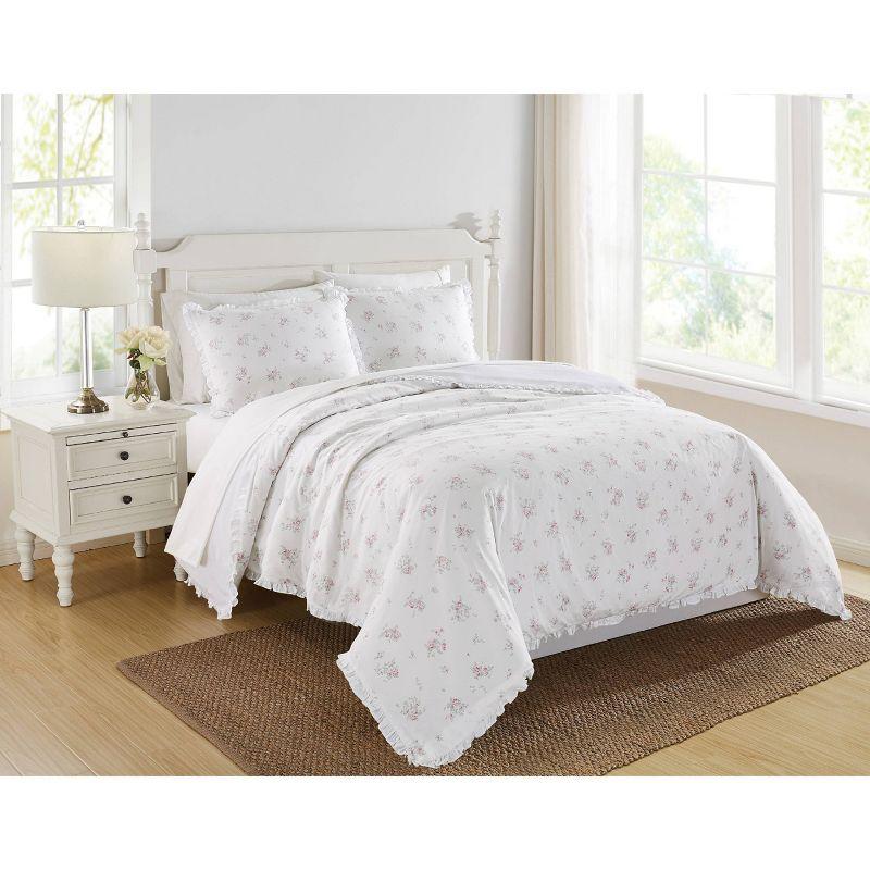 Rosebury Sateen Floral Duvet Cover Set