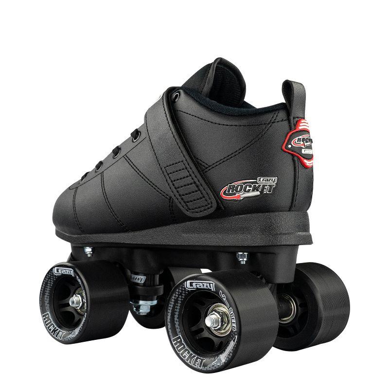 Crazy Skates Black Rocket Roller Skates - Men's Quad Skates - 5
