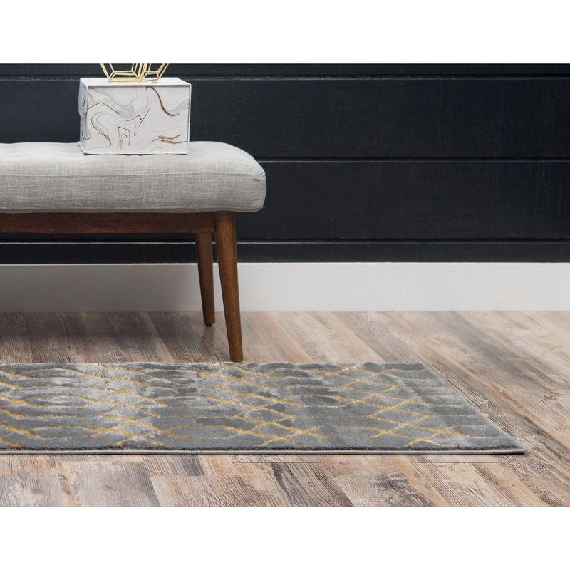 Glam Gray/Gold Area Rug