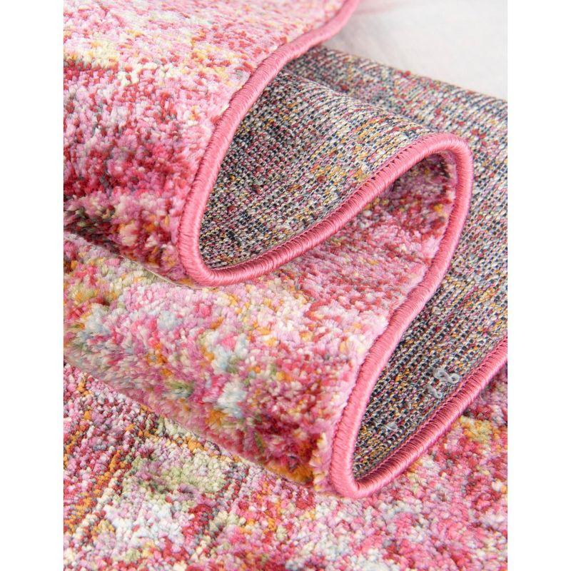 Unique Loom Baracoa Collection Area Rug - Coppelia (7'  x 10' Rectangle Pink/Ivory)