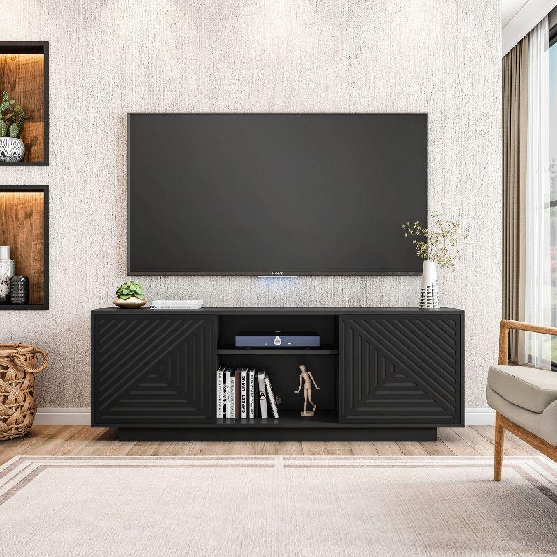 George Oliver Techni Mobili Modern TV Stand For Tvs Up To 70"