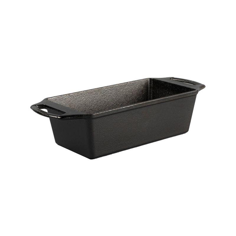 Lodge Black Cast Iron Non-stick Loaf Pan with Dual Handles