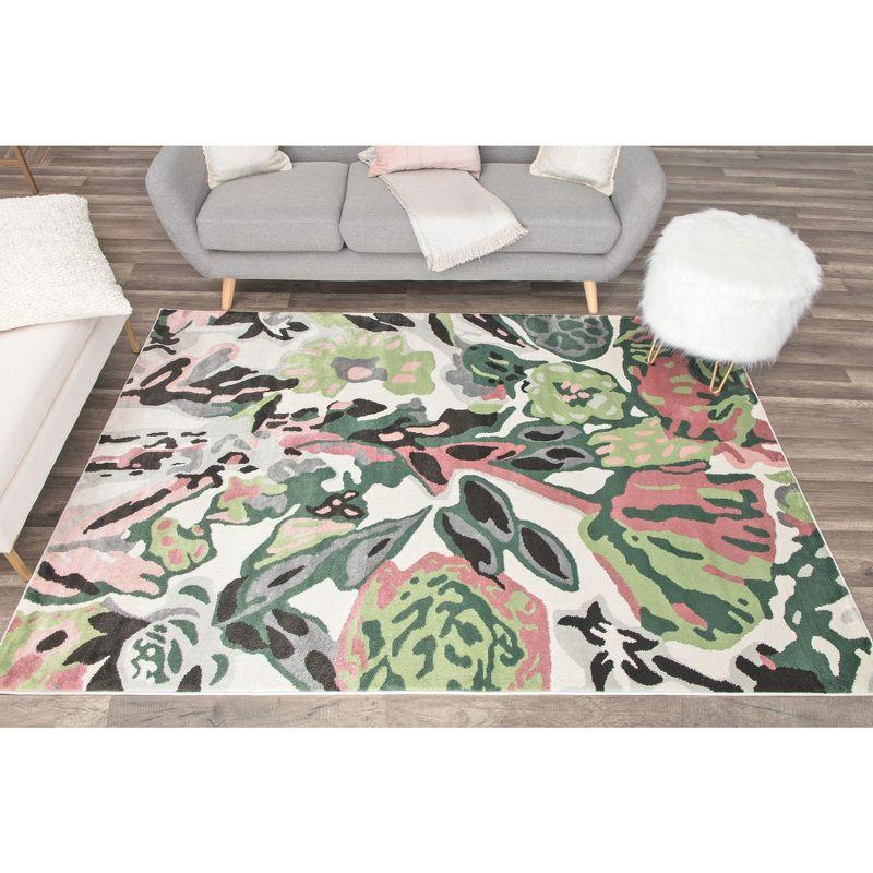 Rugs America Hanna Floral Transitional Area Rug