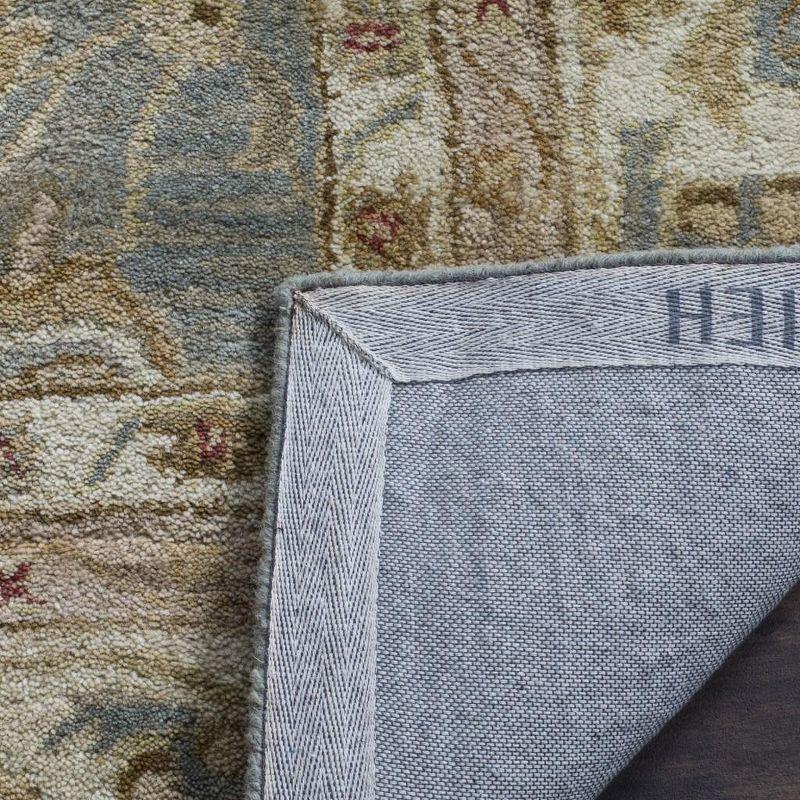Heirloom Grey Blue & Beige Hand-Tufted Wool Rectangular Rug