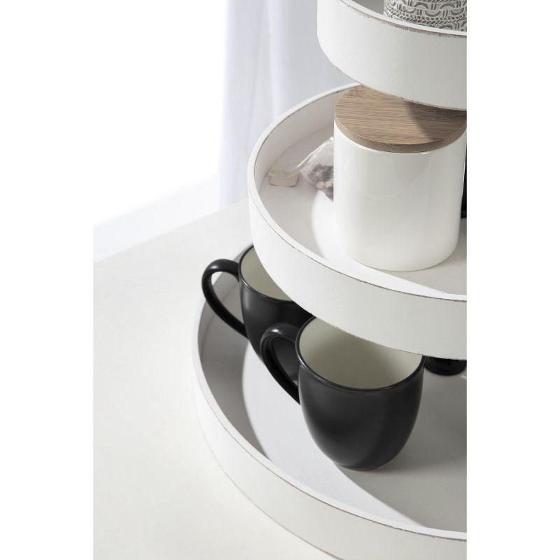 Kate and Laurel Woodmont Tray, 3 Tier, White