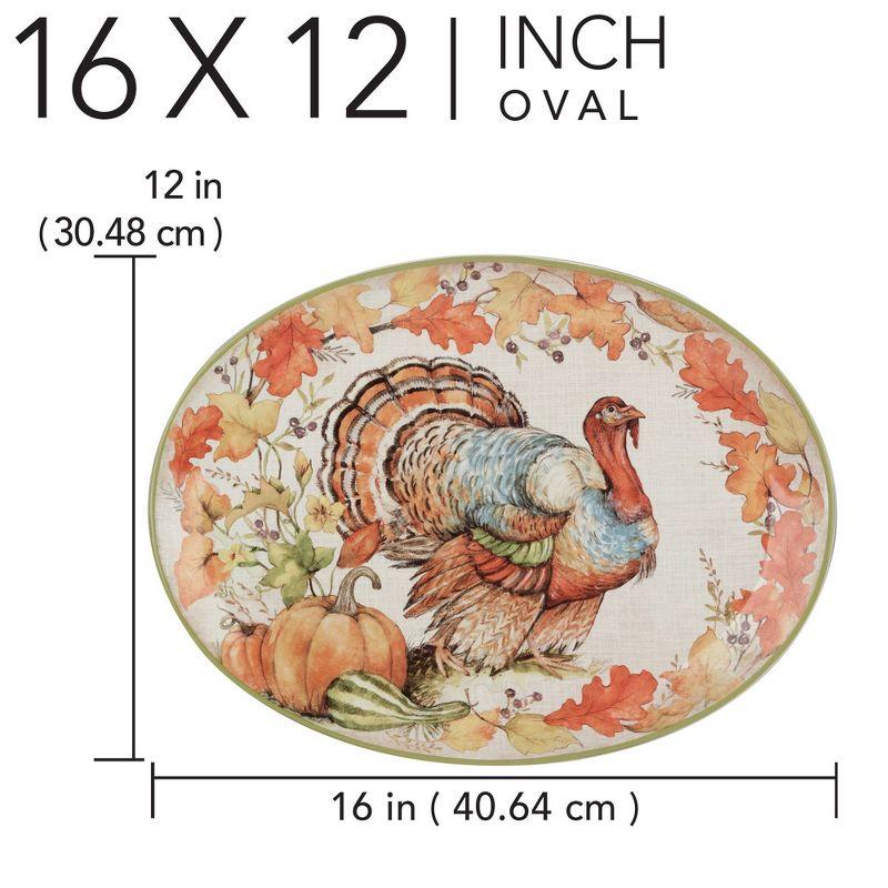 Autumn Breeze Oval Turkey Platter