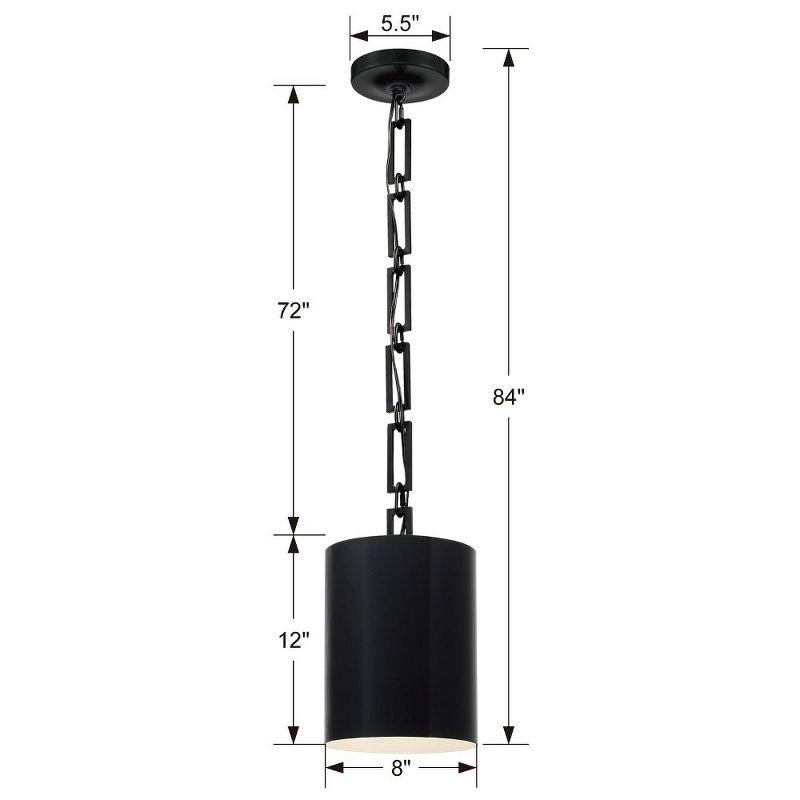 Crystorama Lighting Alston 1 - Light Chandelier in  Matte Black/White