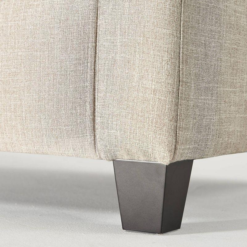 78" Josh Sofa Beige - Zinus: Easy-to-Clean, Woven Fabric, Seats Three, Tool-Free Assembly