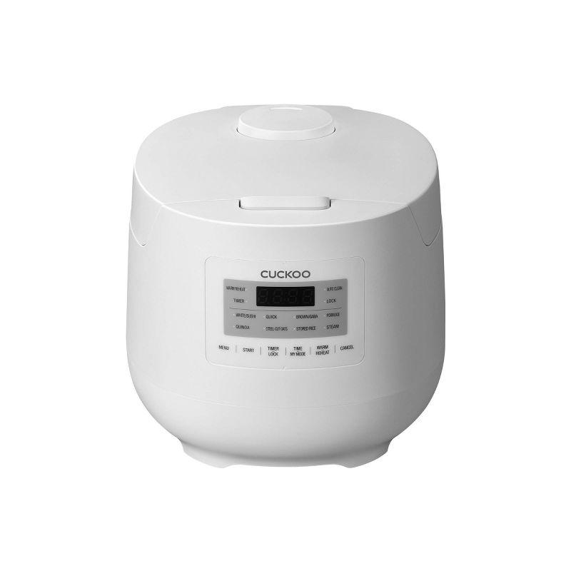 CUCKOO 6-Cup White Micom Rice Cooker with Nonstick Inner Pot