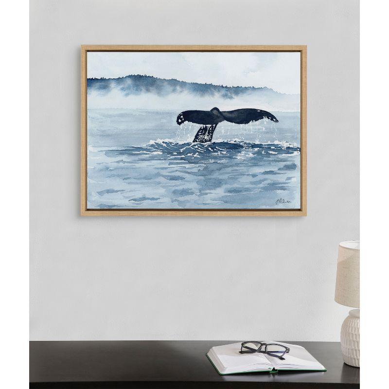 18" x 24" Sylvie Whale Watching Framed Canvas by Julie Maida - Kate & Laurel All Things Decor