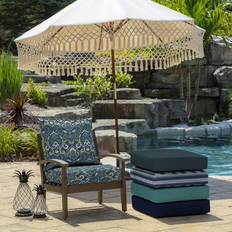 Arden Selections Outdoor Deep Seat Cushion Set, 24 x 24, Water Repellant, Fade Resistant, Deep Seat Bottom and Back Cushion for Chair, Sofa, and Couch