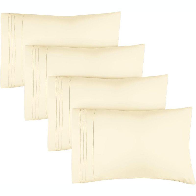 CGK Linens Soft Double Brushed Soft & Cooling Pillowcase - Set of 4
