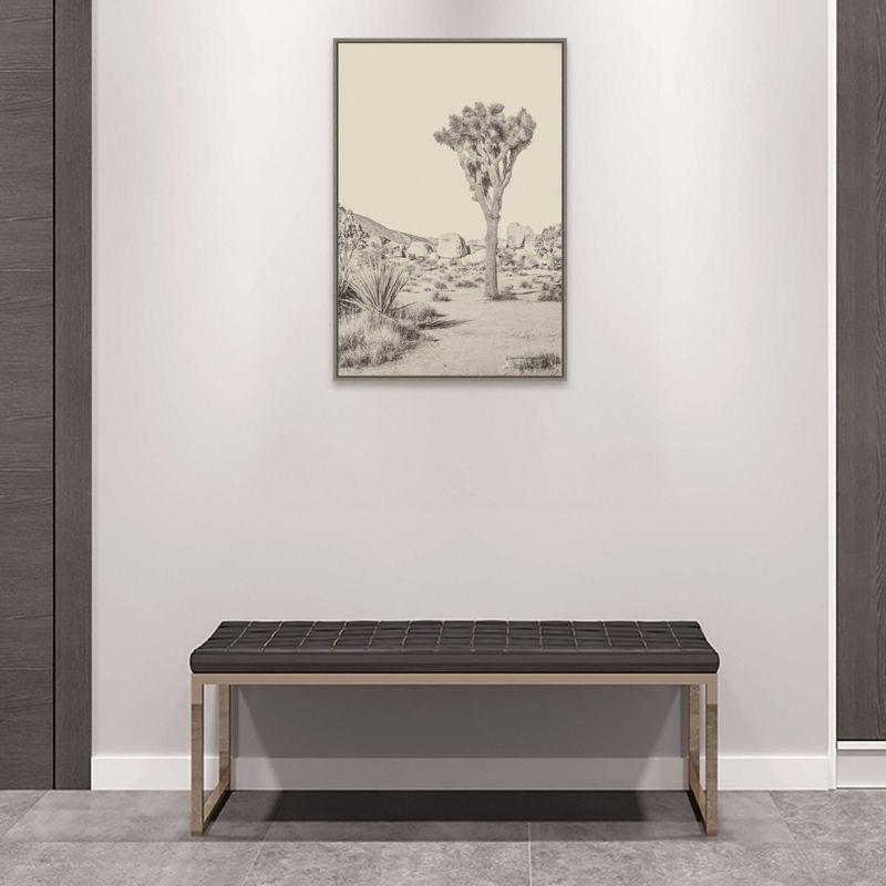 23" x 33" Joshua Tree III Neutral by Elizabeth Urquhart Framed Canvas Wall Art Print - Amanti Art: Sylvie Style, Polystyrene Frame