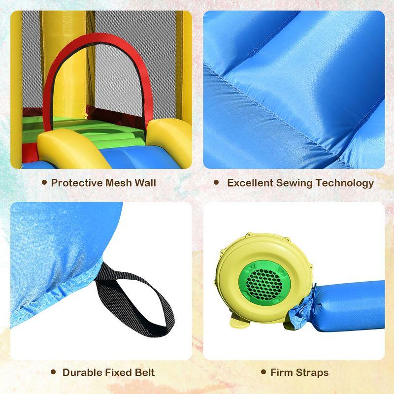 Costway Inflatable Bouncer Kids Bounce House Jumping Castle Slide with 480W Blower