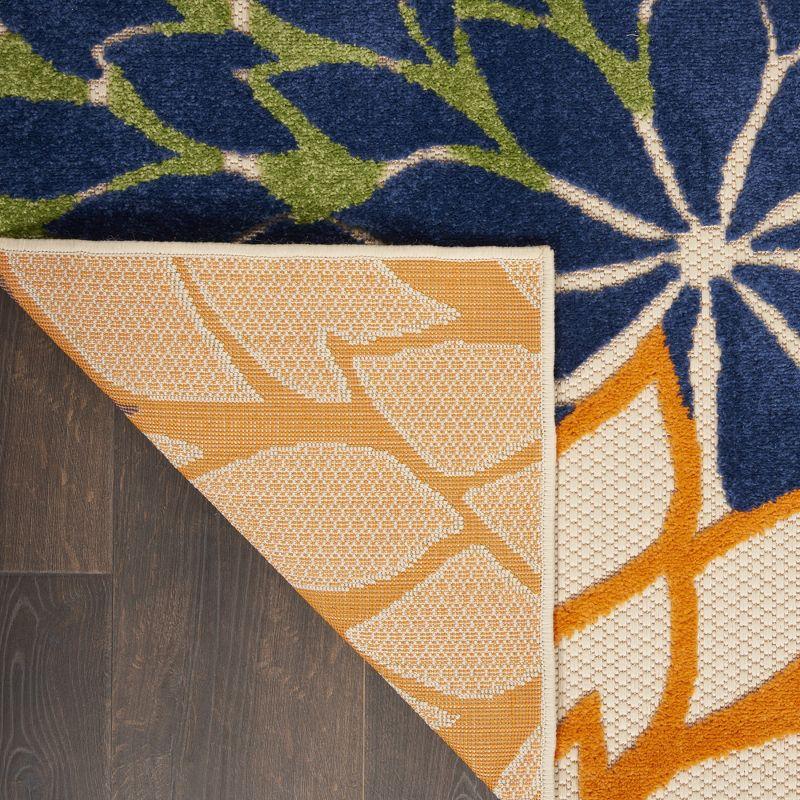 Nourison Aloha Floral Bloom Flatweave High-Low Indoor Outdoor Runner Rug Multicolor 2'3" x 8'