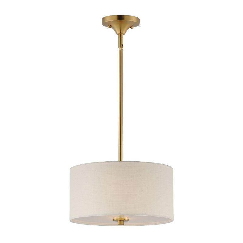 Maxim Lighting Bongo 2 - Light Semi-Flush Mount in  Natural Aged Brass