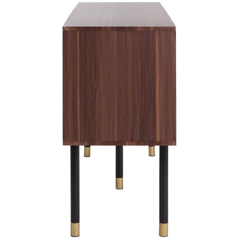 Shiloh Media Stand - White/Walnut - Safavieh