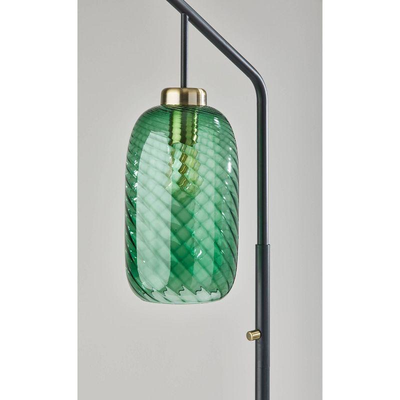 Derrick Floor Lamp Black with Brass Accents - Adesso