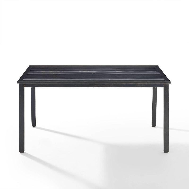 Kaplan Rectangle Outdoor Dining Table Oil Rubbed Bronze - Crosley