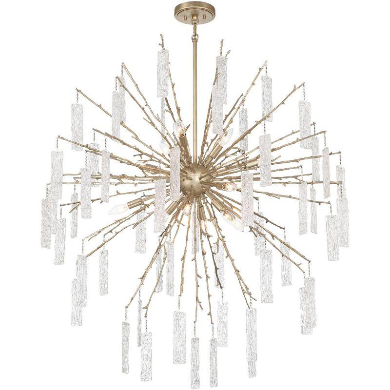 Brass Sputnik 14-Light Modern Rain Chandelier