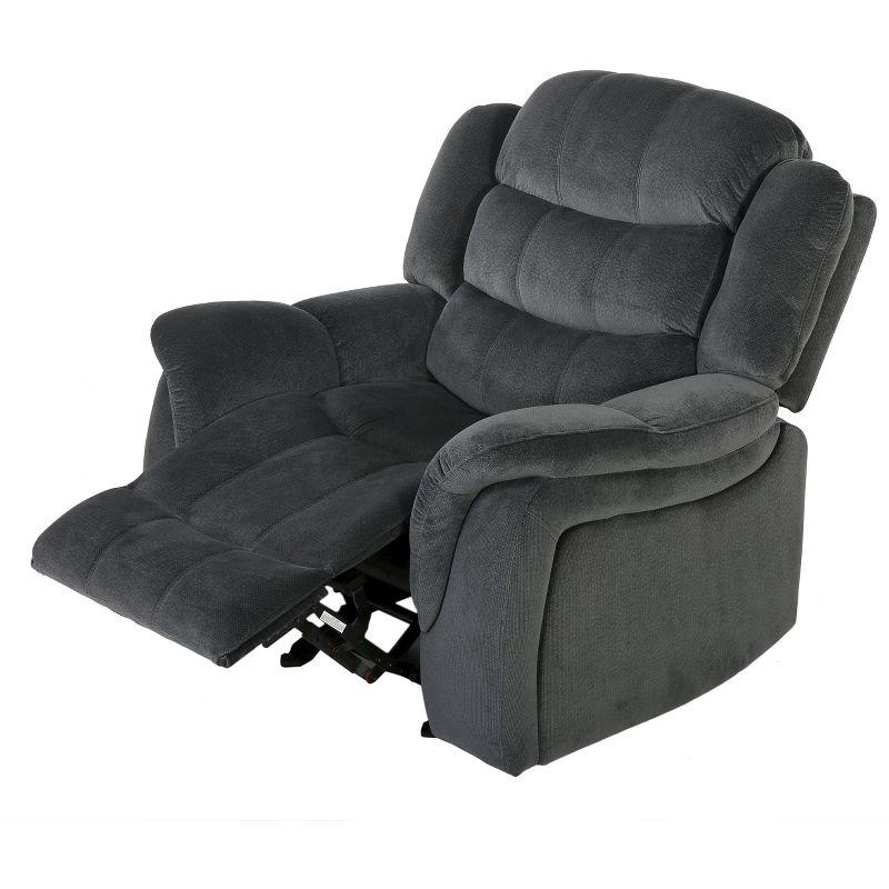 Hawthorne 41'' Gray Faux Leather Glider Recliner Club Chair