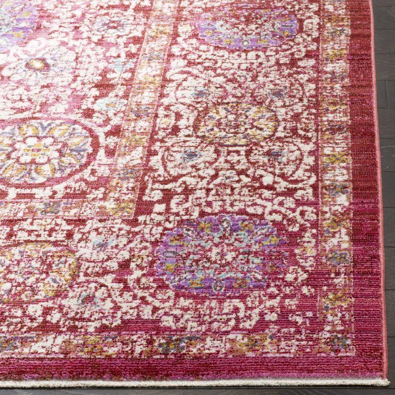 Sutton SUT402 Power Loomed Indoor Area Rug - Fuchsia/Ivory - 4'x6' - Safavieh