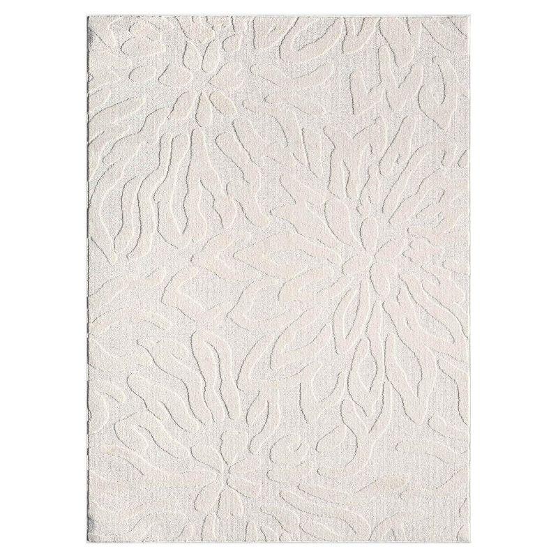 Luxe Weavers Abstract Floral Cream Area Rug