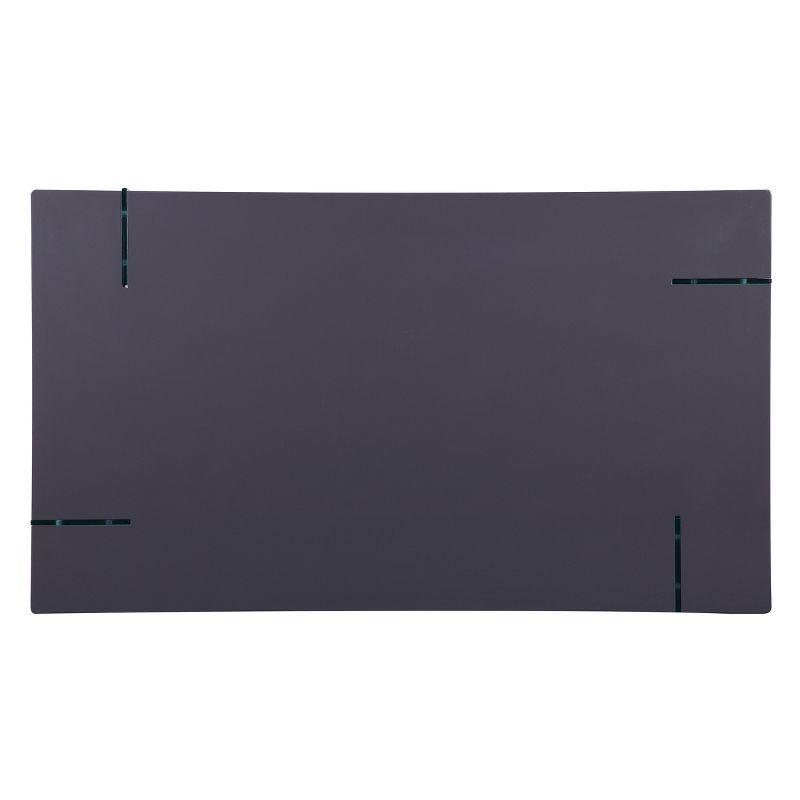 66" Noland Dining Table Gray High Gloss/Clear Glass - Acme Furniture: Modern Rectangular 30" High, Seats 6