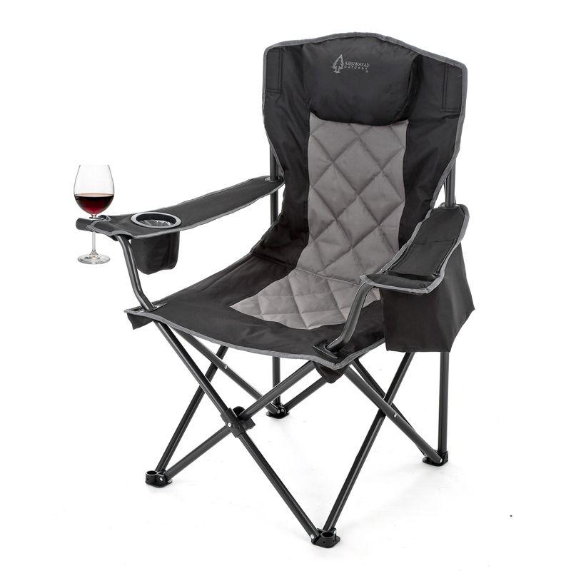 ARROWHEAD Outdoor Folding Camping Chair with Cushions