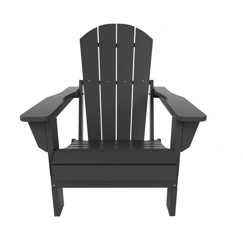 WestinTrends Malibu HDPE Outdoor Patio Folding Poly Adirondack Chair