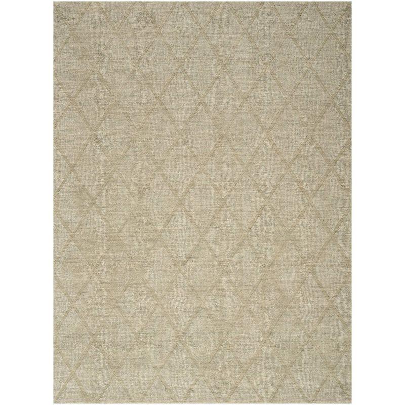 Nourison Wool Haven Sage Modern Wool Indoor Rug