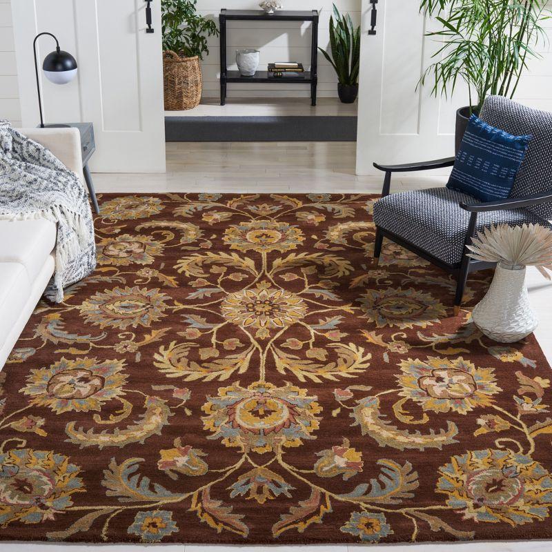 Hand-Tufted Brown and Gold Wool 6' x 9' Area Rug