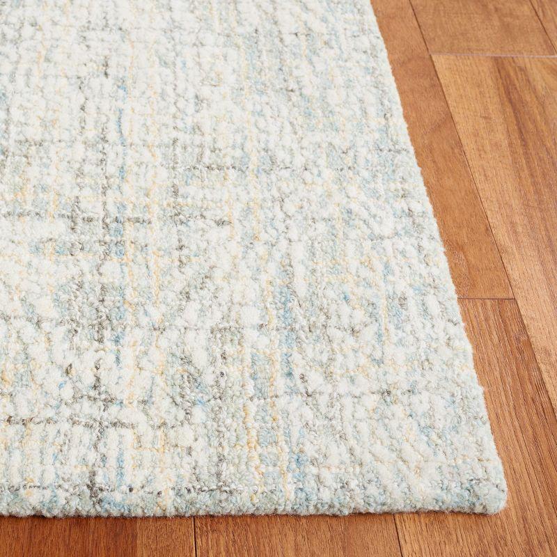 Handmade Light Blue Wool Tufted Runner Rug, 2'3" x 9'