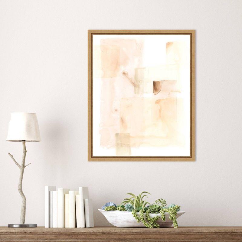 Liquid Chiffon I Beige and Light Brown Canvas Print