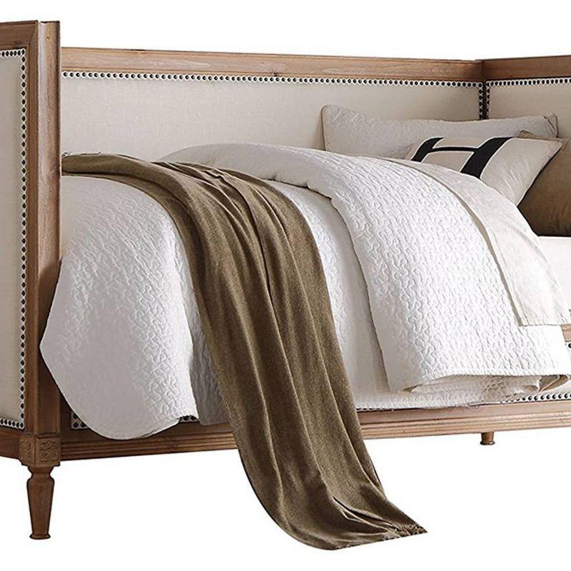 Acme Furniture Twin Charlton Bed Salvage Oak/Linen Cream