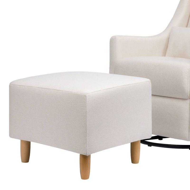 Toco Performance Cream Eco-Weave Swivel Glider with Ottoman