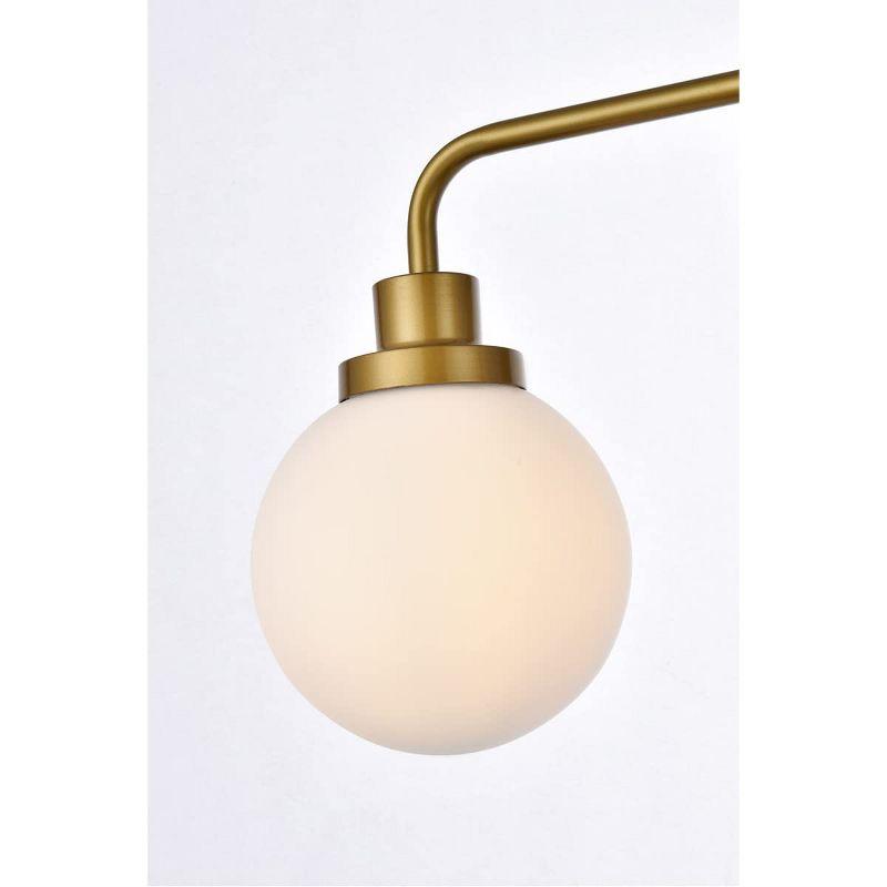 Elegant Lighting Hanson 3 lights bath sconce in brass with frosted shade