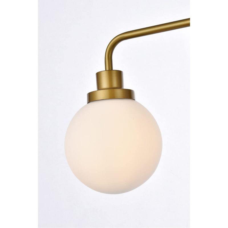 Elegant Lighting Hanson 4 lights bath sconce in brass with frosted shade