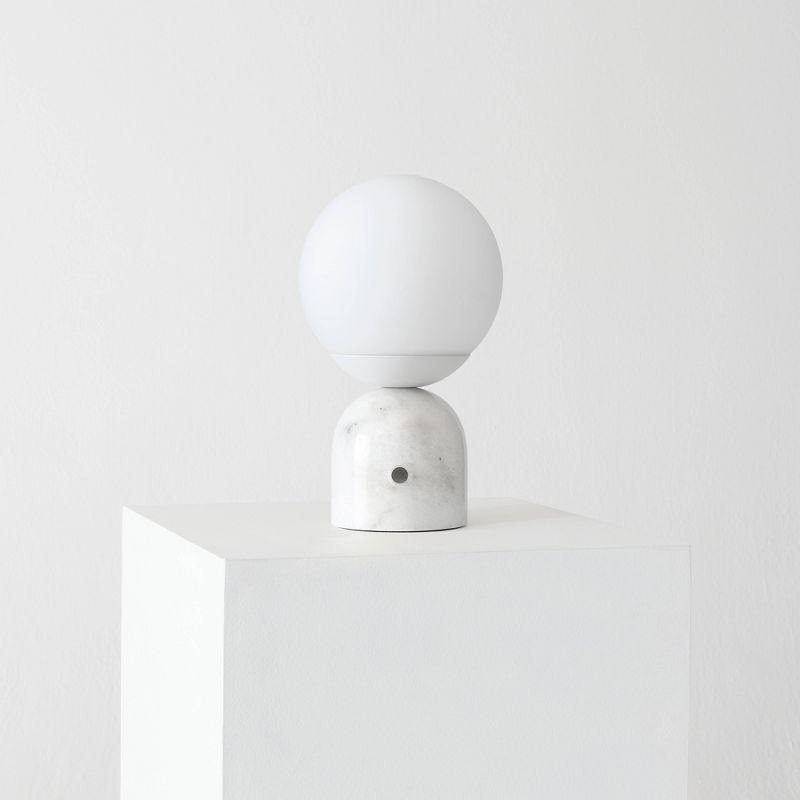 Brightech Mila 9.85 in. Mid-Century Modern Integrated LED Bedside Table Lamp